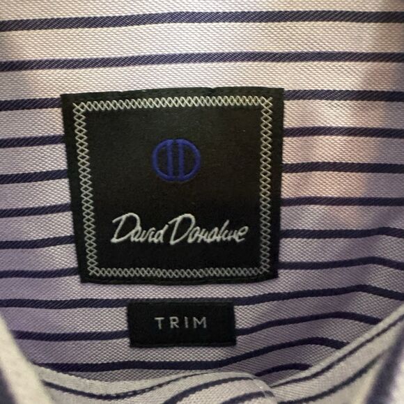 S David Donahue Shirt Men's‎ 15.5 32/33 Purple Long Sleeve Button Up Dress - Picture 4 of 9
